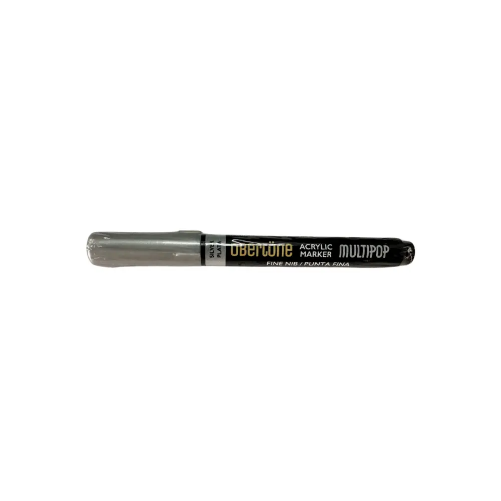 215 SLVER MULTIPOP ACRYLIC PAINT MARKER FINE BULLET OBERTON 301168