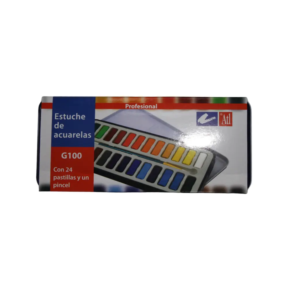 Estuche Acuarela C/24 Pastillas y pinc G100 301430