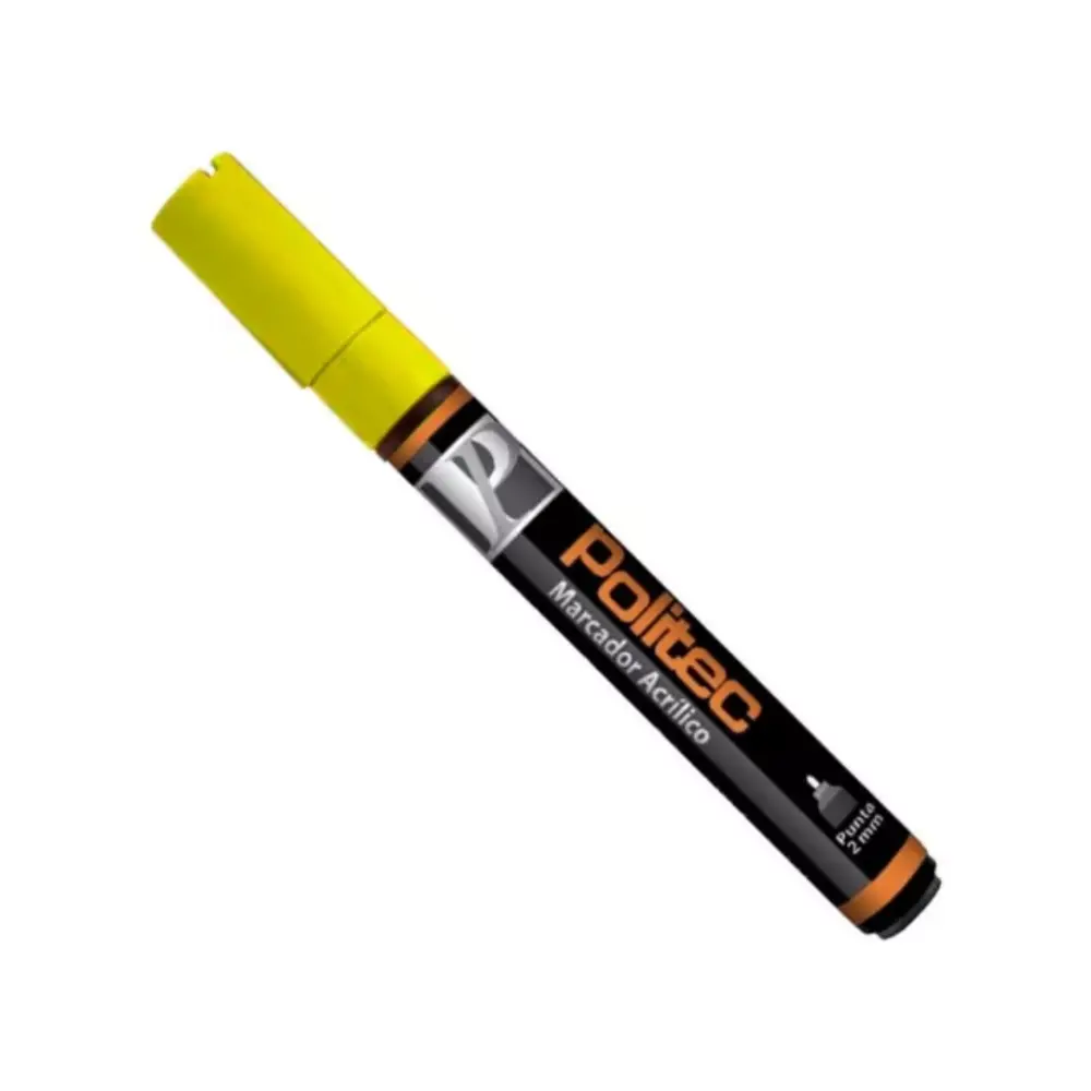 Marcador acrilico Politec 2 mm Amarillo Medio 318 301584
