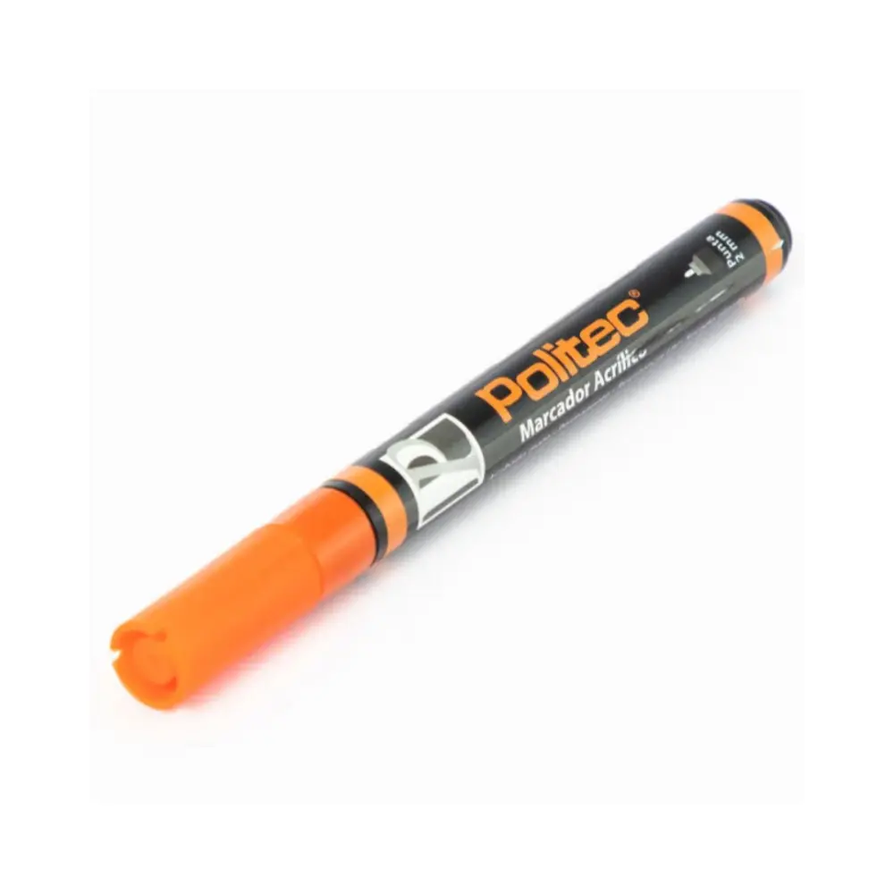 Marcador acrilico Politec 2 mm Naranja 308 301590
