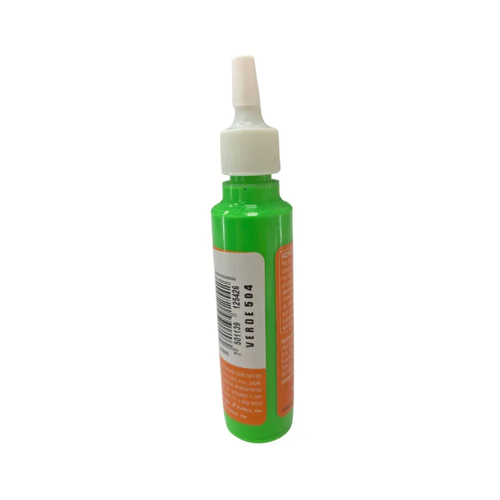 PINTURA TEXTIL FLUOR #504 30ml VERDE 301684 - Image 2