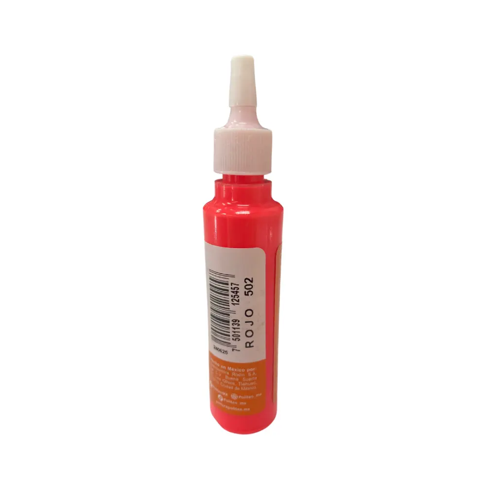 PINTURA TEXTIL FLUOR #502 30ml ROJO 301690 - Image 2