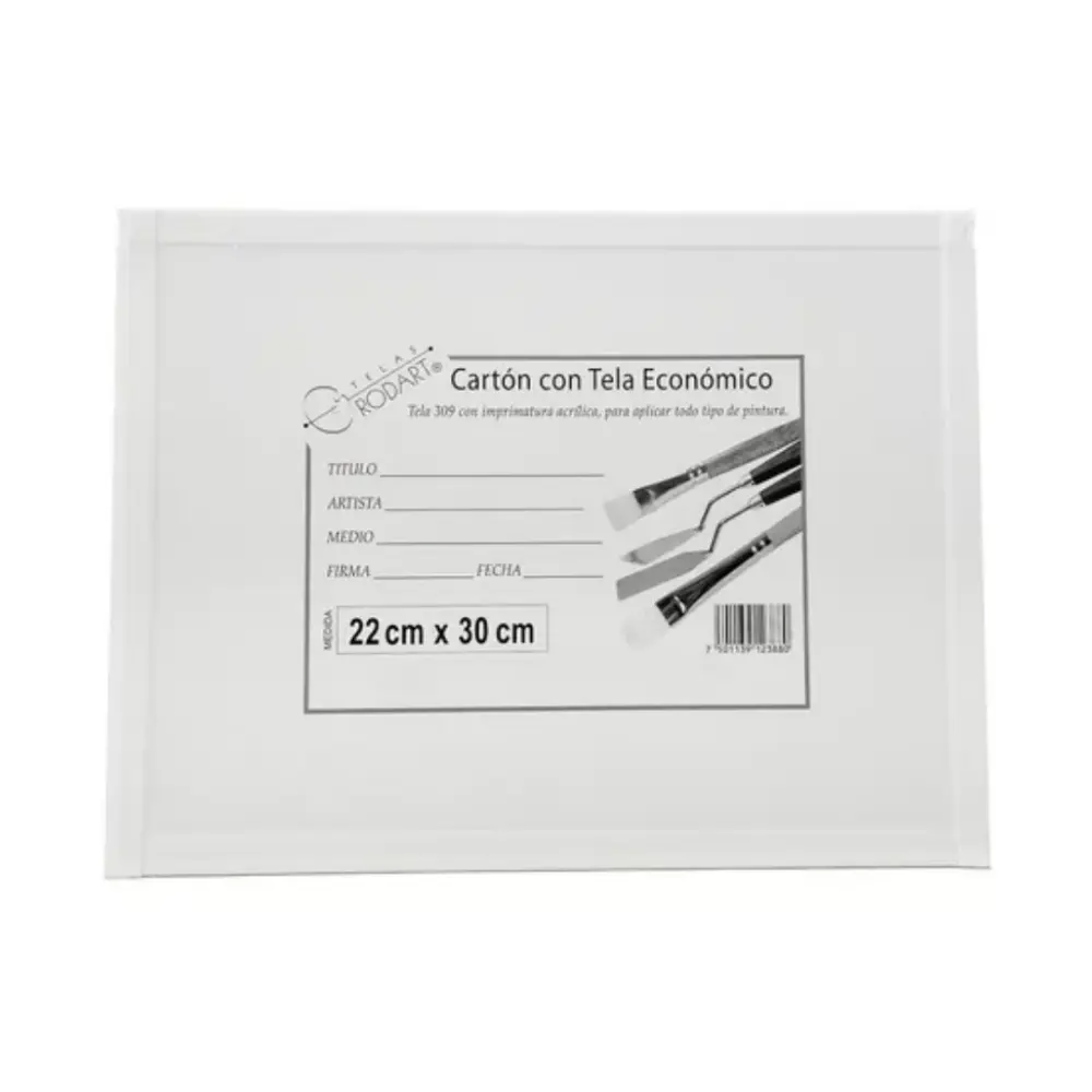CARTON C/ TELA ECONOMICO RECTANGULAR RODIN 22.9X30.5 cm 301696