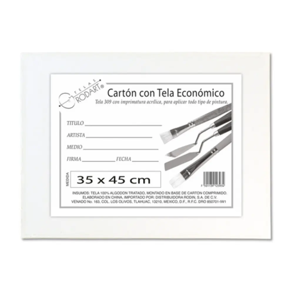 CARTON C/ TELA ECONOMICO RECTANGULAR RODIN 35 X 45cm 301702