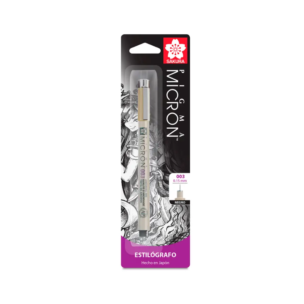 ESTILOGRAFO PIGMA 003 (.15 MM) NEGRO 301760