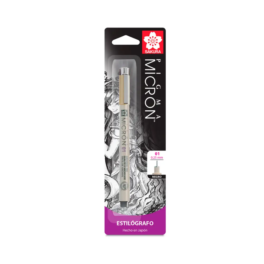 ESTILOGRAFO PIGMA 01 (.25 MM) NEGRO 301764