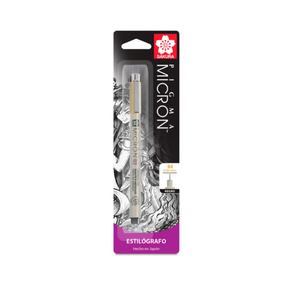 ESTILOGRAFO PIGMA 02 (.3 MM) NEGRO 301766