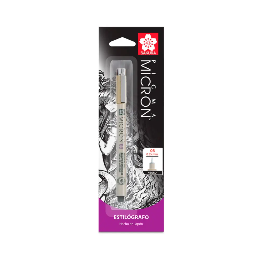 ESTILOGRAFO PIGMA 03 (.35 MM) NEGRO 301768