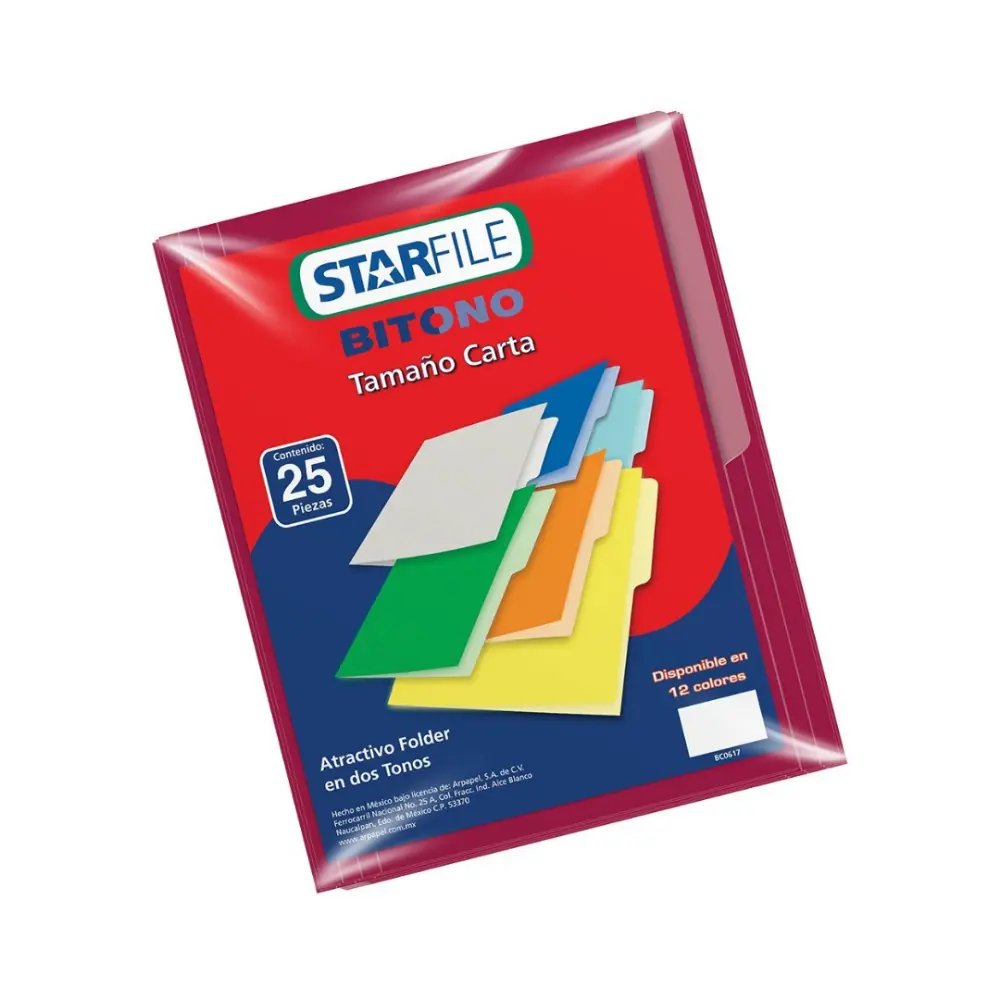 FOLDER STARFILE BITONO CARTA PTE. C/25 BORGOA