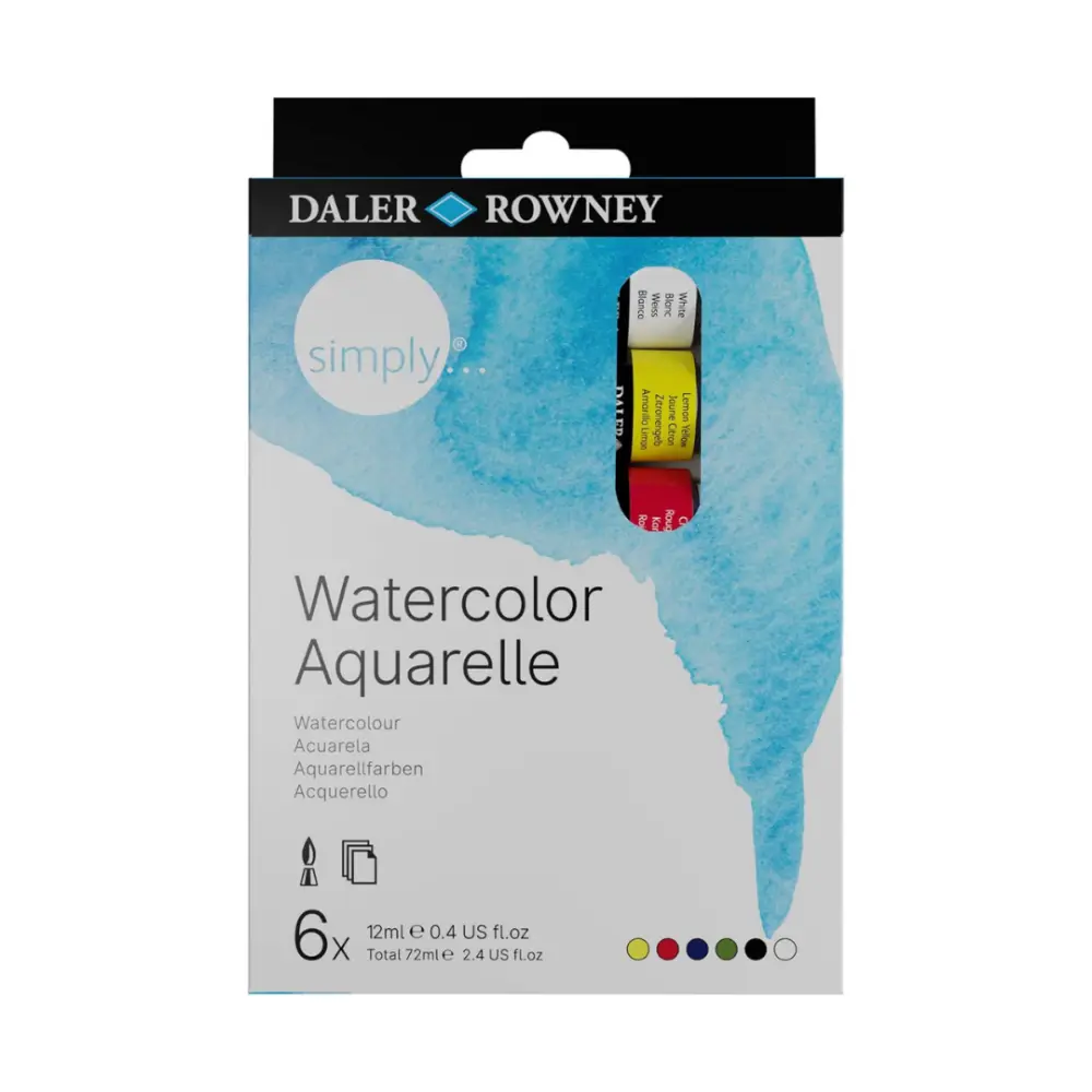 SIMPLY WATERCOLOUR 6X12ML SET 304008