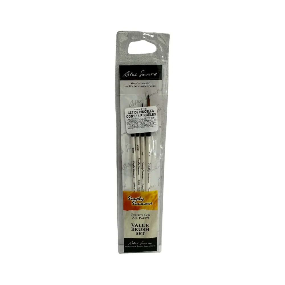 SET C/4 PINCELES DELINEADORES SIMPLY SIMONS IDEALES PARA CONTORNOS (OJOS)  SALIDA CORTA. 304032