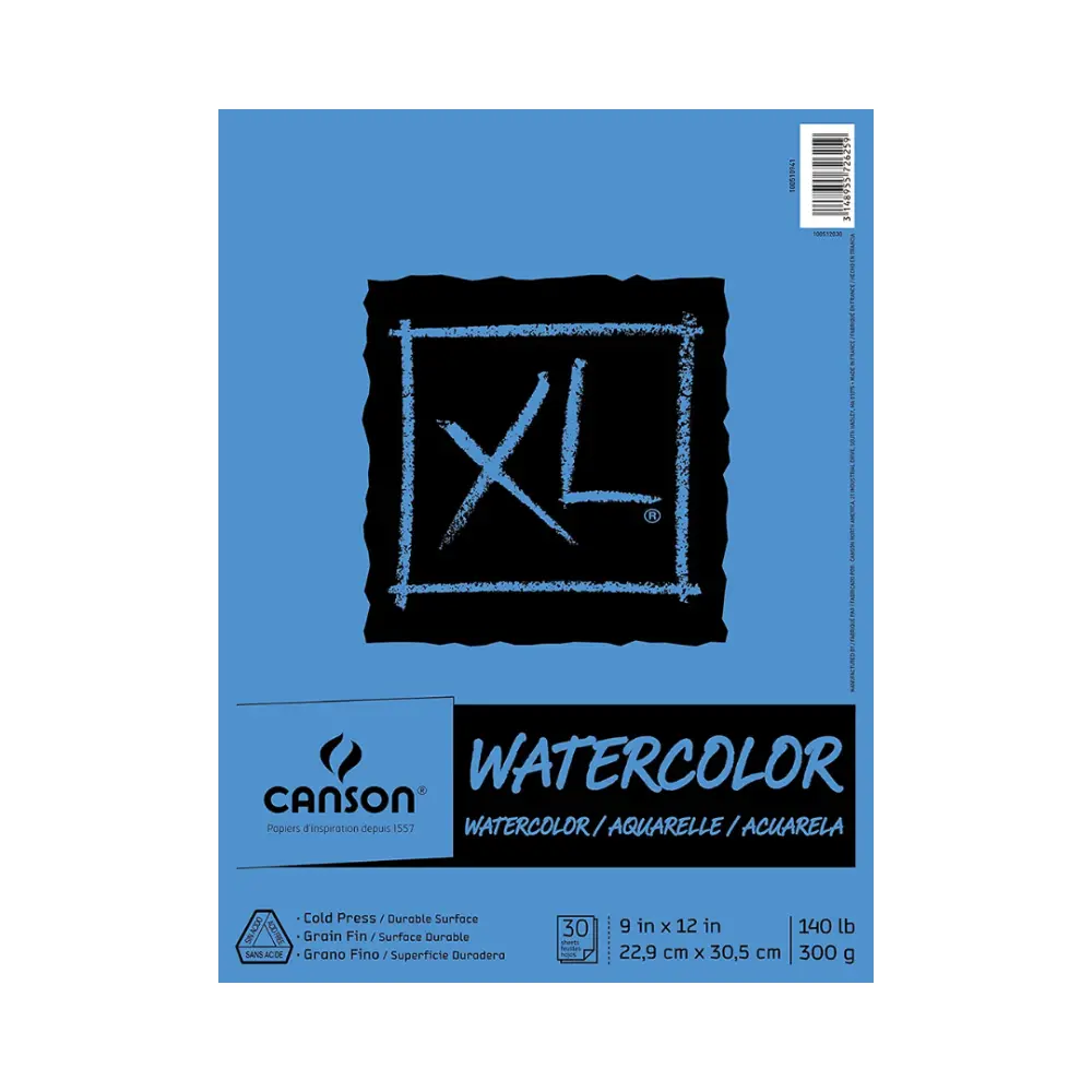 BLOCK XL WATERCOLOR 300G  9X12 (22.9X30.5) 30H 304052