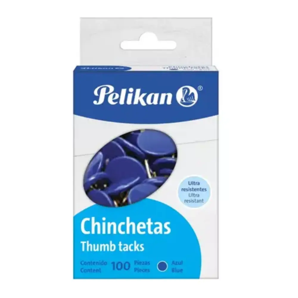 CHINCHES PELIKAN AZUL        CAJA C/100 PZAS.