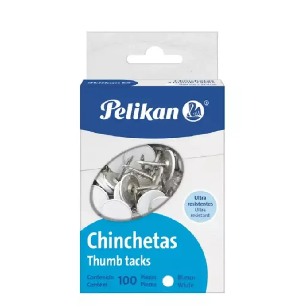 CHINCHES PELIKAN BLANCA    CAJA C/100 PZAS.