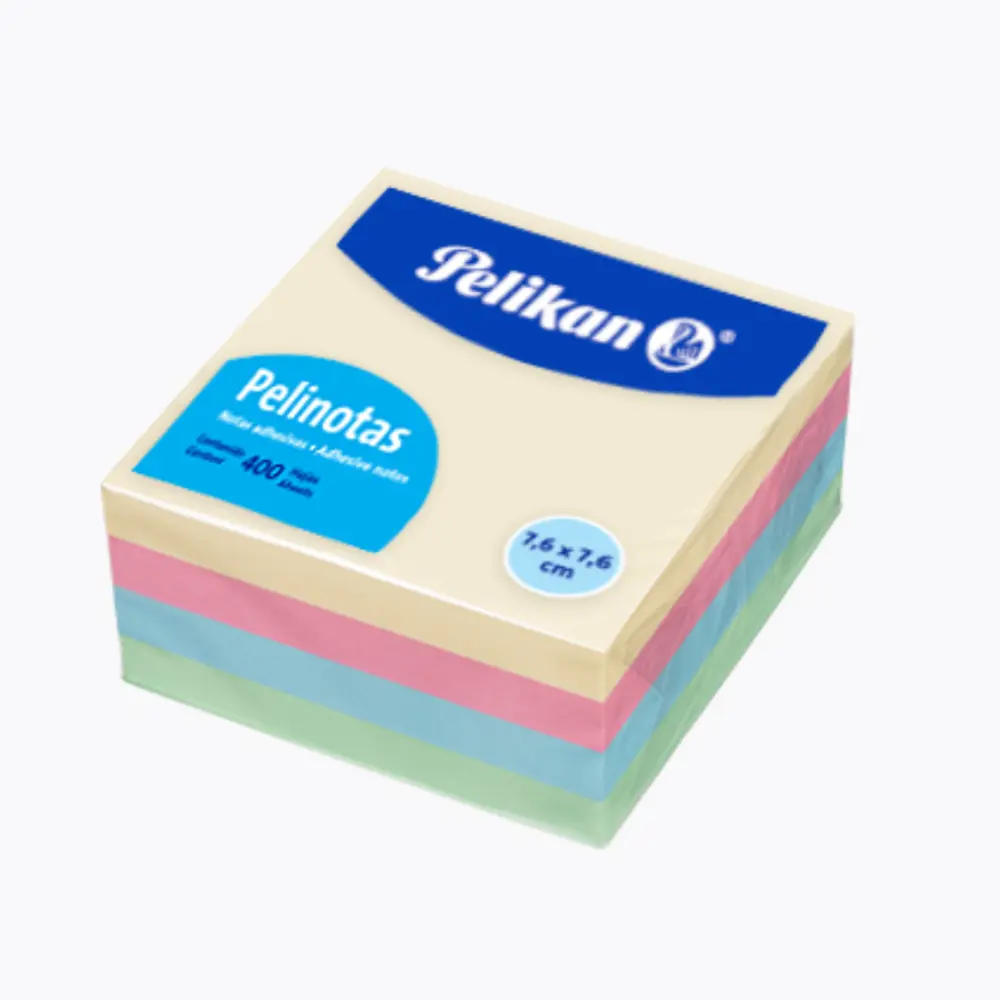PELINOTAS ADHESIVAS PELIKAN 3X3 CUBO PASTEL