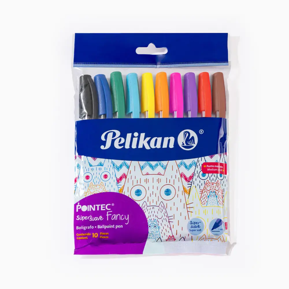 BOLIGRAFO PELIKAN POINTEC PTE. C/10 COLORES