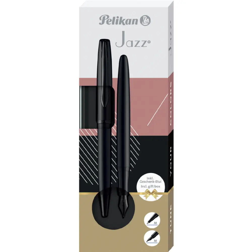 BOLIGRAFO Y PLUMA FUENTE PELIKAN JAZZ NOBLE NEGRO