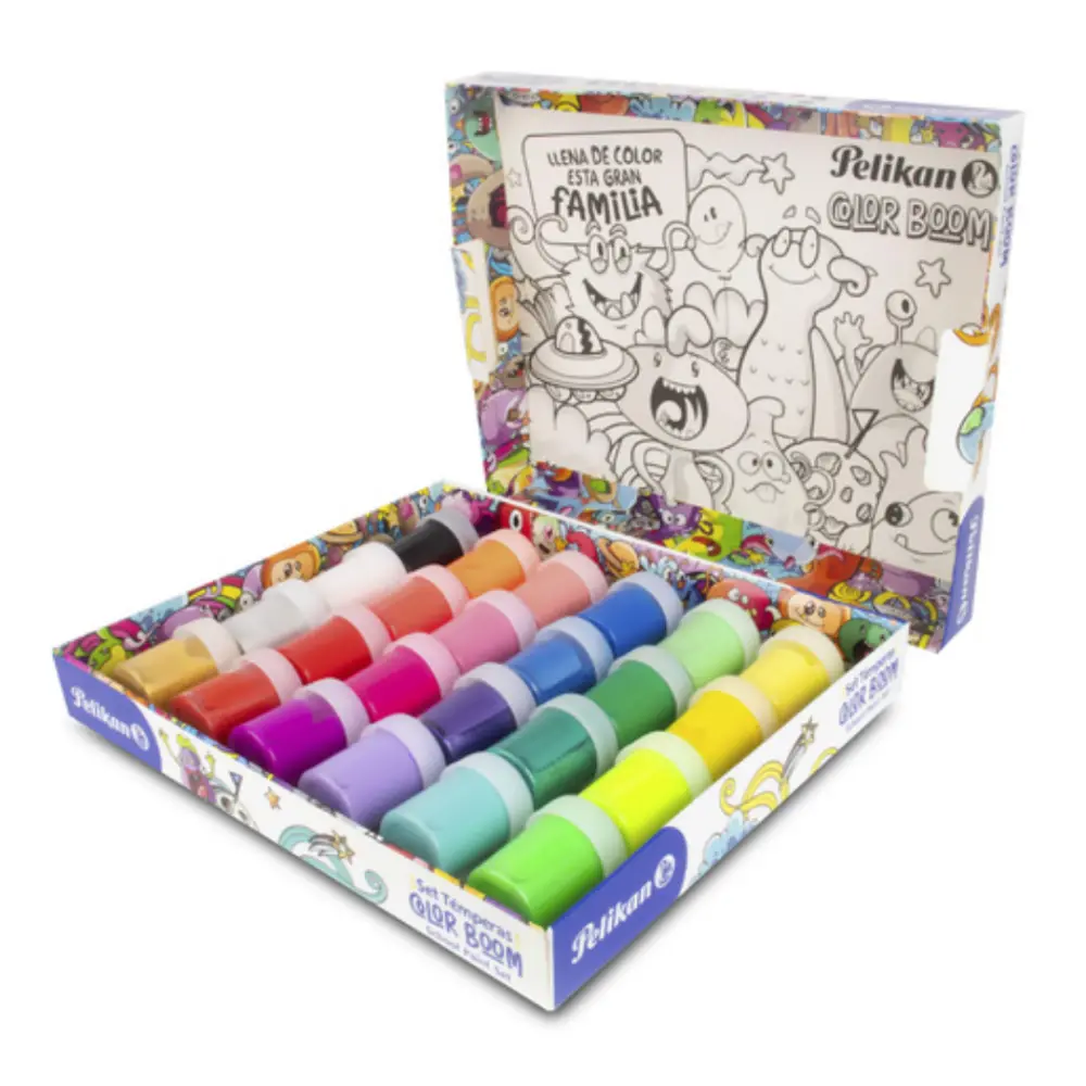 PINTURA PELIKAN TEMPERA COLOR BOOM ESTUCHE C/24 PZAS. - Image 2