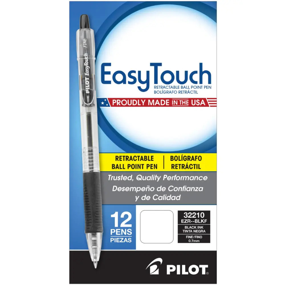 BOLIGRAFO PILOT RETRACTIL EASY TOUCH P/F NEGRO 32210