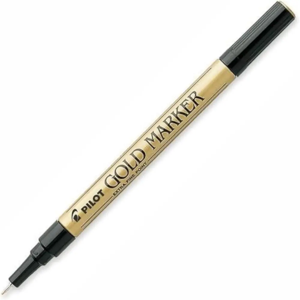 MARCADOR PILOT METALICO PUNTO EXTRA FINO ORO 41701