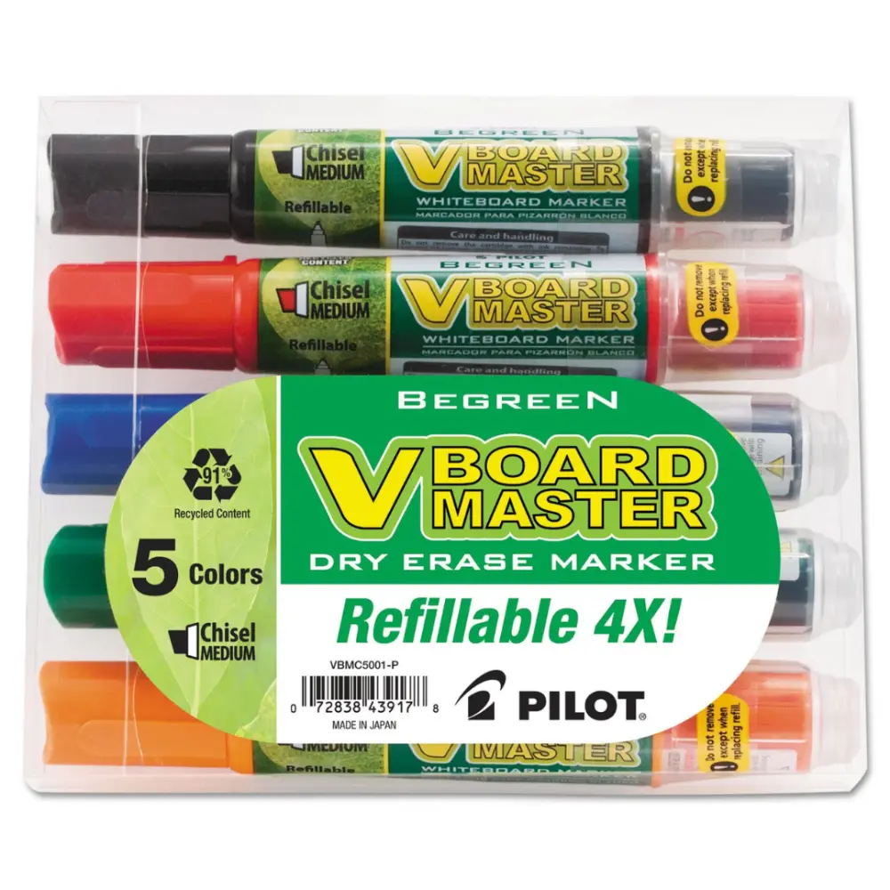 MARCADORES PARA PINTARRON PILOT 43820 V-BOARD PTE. C/5 PZAS.